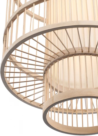 Подвесной светильник ST Luce Alma SL6241.523.01 Древесный/Белый E27 1*40W (220V, на проводе)