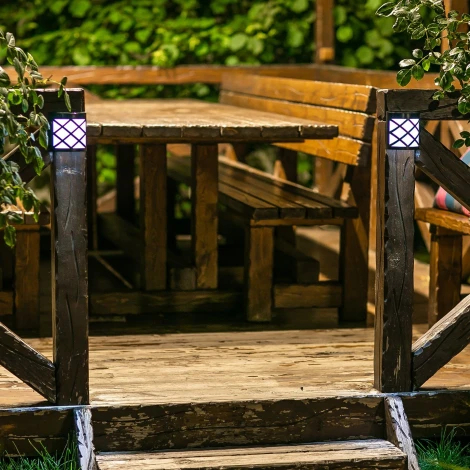 Светильник настенный на солнечной батарее. 6 светодиодов, 1*АА Ni-Mh аккумулятор в/к. IP44 Uniel USL-F-155/PM110 BRUSSEL