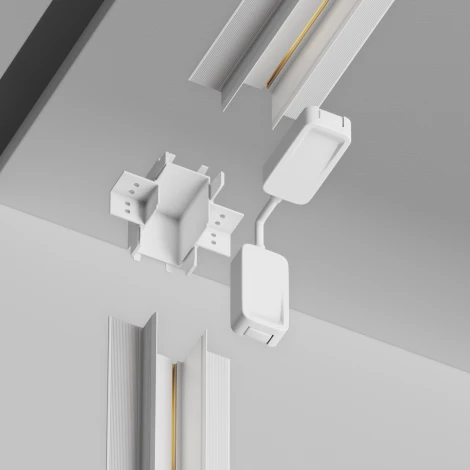 Коннектор угловой внутренний Radity встраиваемый белый (магнитный) Maytoni Technical TRA084CT-12W