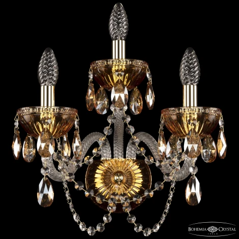 Бра Bohemia 5402 5402B/2+1/165 G Amber/M-1G K721