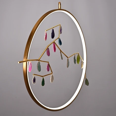 Подвесной светильник Agate 10 Multicolour D60 By ImperiumLoft Agate-1001 (LED, 220V, на тросе, кольцо)