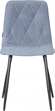 Стул обеденный DOBRIN CHILLY ROMBO (Серо-голубой Simple 26, основание черное) 006 ROMBO, цвет сиденья серо-голубой основания черный