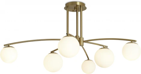 Потолочная люстра на штанге Freya Hanger FR5443CL-06BS (220V, шарики)