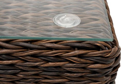 "Лунго" журнальный столик плетеный (гиацинт), цвет коричневый 4SIS арт.УТ-00005265