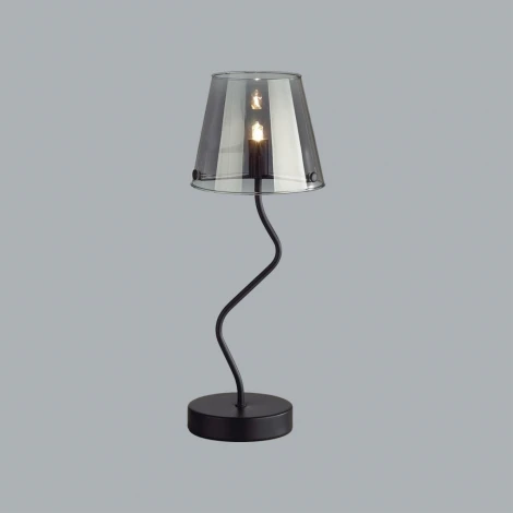 Настольная лампа Lumion Smoky 6570/1T черный/дымчатый/металл/стекло G9 1*20W 220V