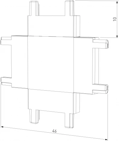 Четырёхсторонний соединитель Elektrostandard Flat Magnetic для накладного шинопровода чёрный 85003/00 (48V)