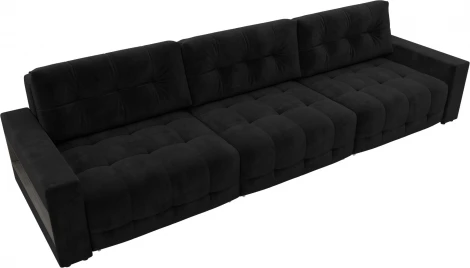 Диван прямой с полками Лига-053 НПБ Лонг Лига Диванов (Велюр) арт.128917