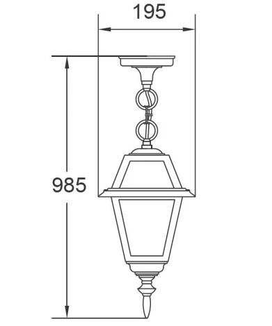 Уличный светильник подвесной Oasis Light 91105 lgG Bl