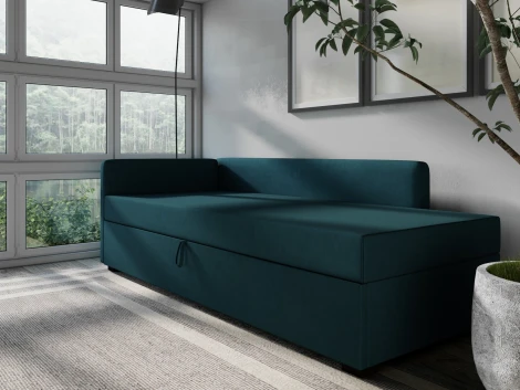 Диван-кровать Arsko Велес Угол левый велюр голубой