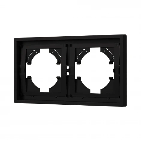 Рамка пластиковая FRM-TENDO-SFPL-2-BK (Arlight, Матовый черный) 054646