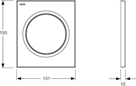 Кнопка смыва Mepa Zero 421134 для писсуара, белая