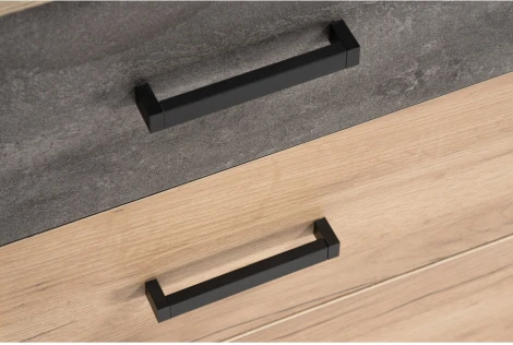 Комод Woodville Taika дуб золотой / камень темный 499622