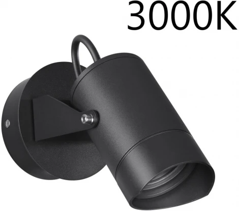 Уличный настенный светильник Odeon Light Stima 6647/10WL3 черный/металл IP54 LED 10W 3000K 220V