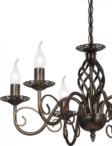 Подвесная люстра Vitaluce V1104-7/6 (220V, на цепи, подсвечник, свеча)