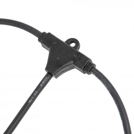 Гирлянда для освещения теплиц 5м + 3м сетевой шнур. 6 подвесов 1м с патроном E27, шаг 100см Uniel UDL-K230 6/E27/5M IP54 BLACK BELT-LIGHT GREENHOUSE