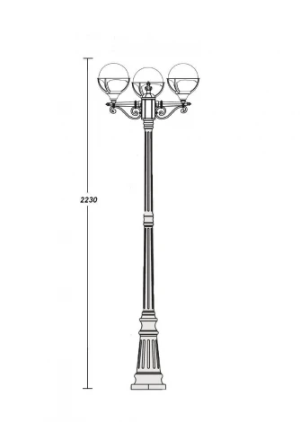 Наземный фонарь Oasis Light 88109 B Bl (220V, шар, IP44)