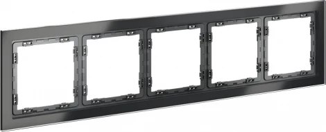 Рамка на 5 постов (графит, стекло) Voltum S70 VLS110507