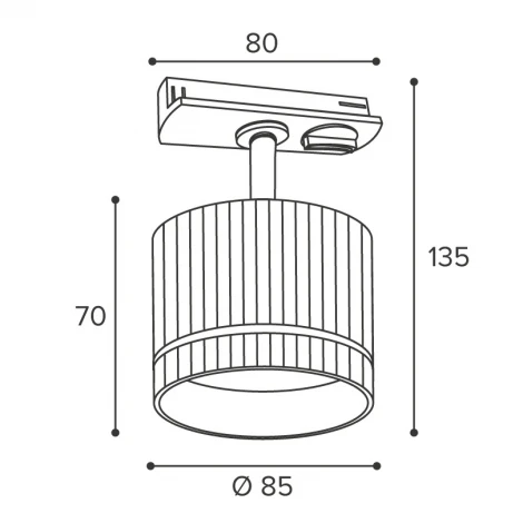 Трековый светильник однофазный Wolta WTL-GX53/18BG под лампу GX53 Черный / золотой NIMB