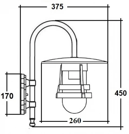Настенный фонарь уличный IP44 Oasis Light TOKIO 2 68902 10 Bl (220V, фонарь)