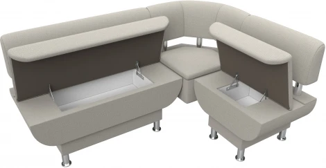 Диван кухонный угловой Альфа правый угол Лига Диванов (Рогожка) арт.123963