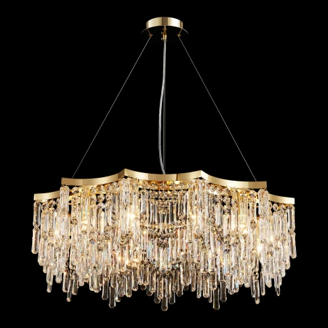 Подвесная люстра Lussole Presidio LSP-6039 (220V, хрусталь, на тросе)