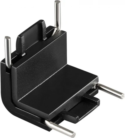 Соединитель с токопроводом "Г" (потолок/стена) для низковольтного шинопровода Novotech Easy 135271 черный (24V)