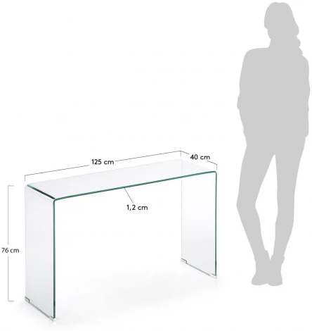 Консольный стол La Forma (ex Julia Grup) Burano (Прозрачный/ Стекло)