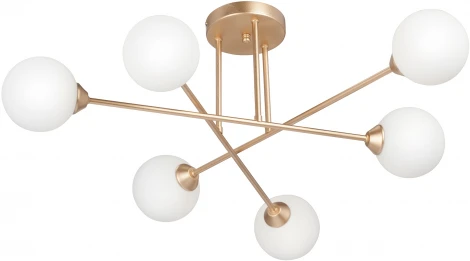Потолочная люстра на штанге Vitaluce V3931-8/6PL, 6xG9 макс. 40Вт V3931-8/6PL (220V, шарики, молекулы)