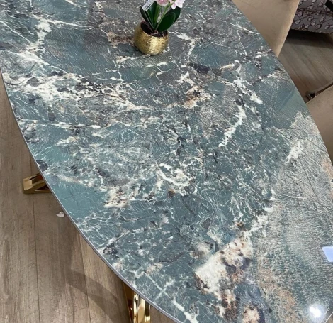 Стол обеденный IST-CASA Тренди DT-2889A.2, 180х90х75 см, малахитовый мрамор