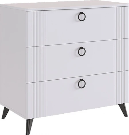 Ева Комод Mebelson (ЛДСП,МДФ,ПВХ,Пластик/Светлое дерево,Белый) арт.KE-02.3101