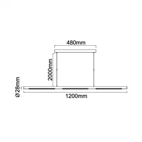 Подвесной светильник линейный светодиодный Mantra Meca 9119