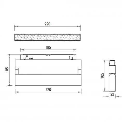 Трековый светильник низковольтный светодиодный Donolux Line DL20294NW12WDIM 12Вт 48V 627Лм 4000К диммируемый белый