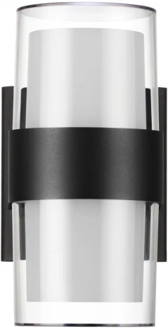 Настенный светильник уличный Novotech Opal 359298 STREET черный IP65 LED 16W 4000K 220V (круглые)