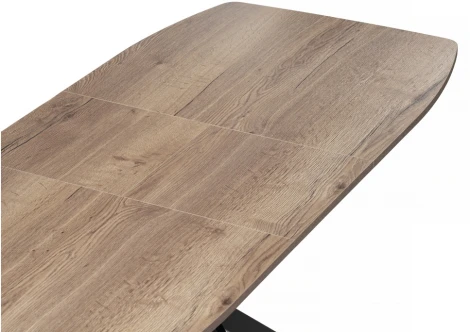 Деревянный стол Woodville Тамаса 120(150)х70х76 дуб галифакс табак / черный 551086