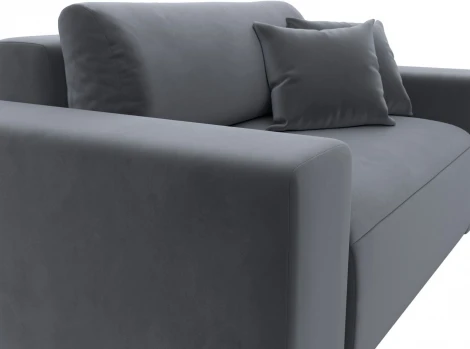 Кресло Лига-036 НПБ (Серый/Велюр) Лига Диванов арт.121293