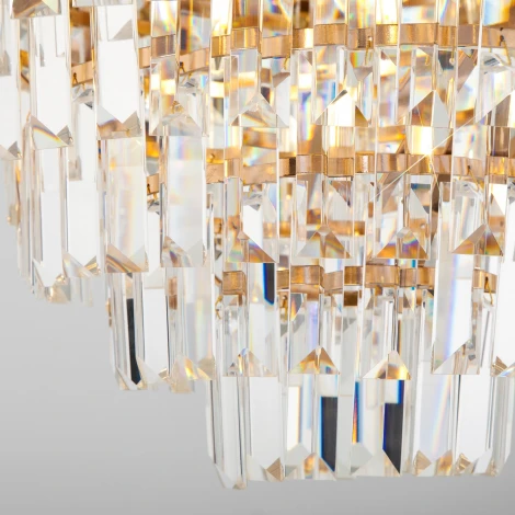 Подвесная люстра Eurosvet Ariana 10113/8 золото/прозрачный хрусталь Strotskis