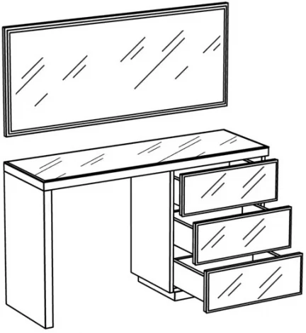 Туалетный столик Kristal ОГОГО 330936