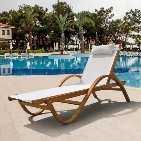 Шезлонг-лежак Мальта AFM-511C White Afina