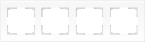 Рамка на 4 поста Favorit (белый матовый,стекло) Werkel W0041105 (a051288)