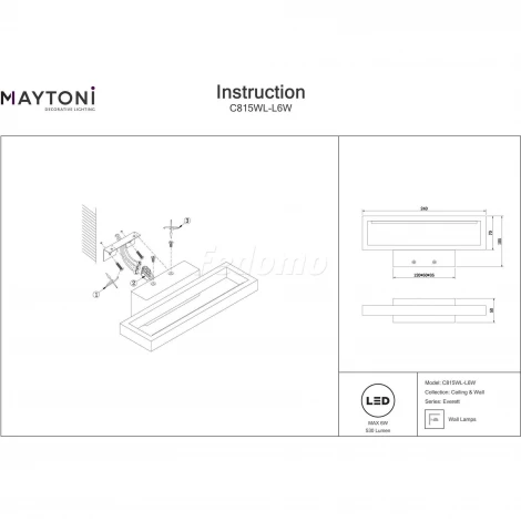 Подсветка для картин Maytoni Everett C815WL-L6W