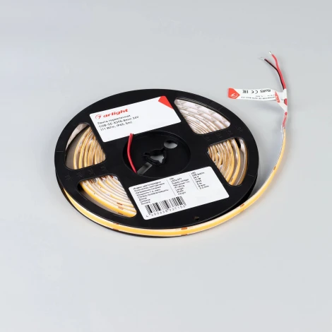 Светодиодная лента герметичная COB-SE-X378-8mm 24V Warm3000 (11 W/m, IP65, 5m) (Arlight) 058302
