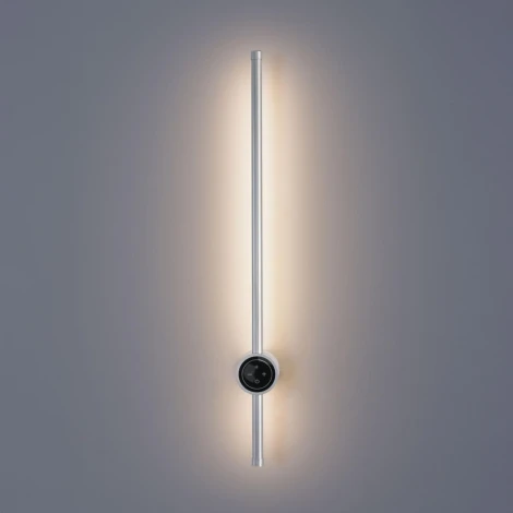 Настенный светильник светодиодный с диммером и сенсорным выключателем Lumion Bram 8310/12W серебро, металл/силикон LED 12W 3000/4000/7000K 220V (регулировка яркости)