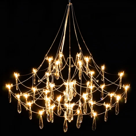 Подвесная люстра светодиодная хрустальная с пультом ILLUMICO IL2024-700HX-51 Ether