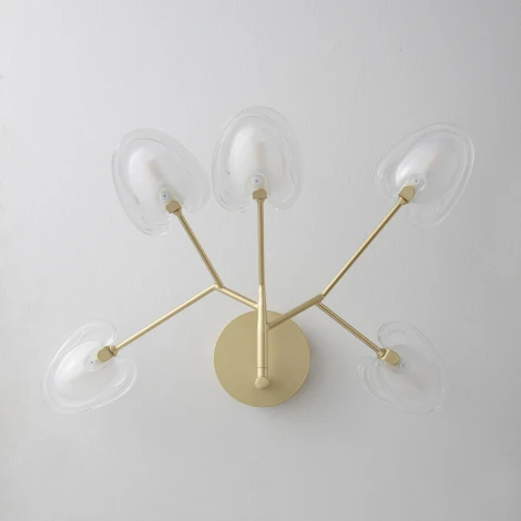 Настенный светильник Crystal Lux SOLE AP5 GOLD (220V, листья)