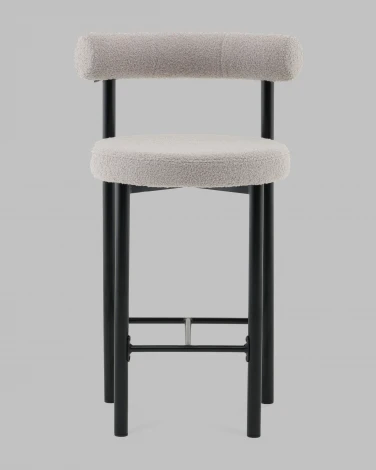 Стул полубарный Флорео букле светло-серый Stool Group арт.УТ000041332