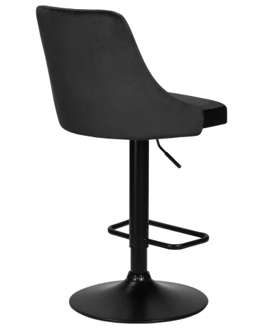 Стул барный DOBRIN JOSEPH BLACK (черный велюр (MJ9-101)) 5021_BlackBase-LM BLACK, цвет сиденья черный (MJ9-101), основания