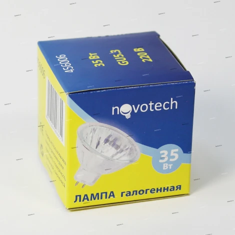 Лампочка галогенная GU5.3 35W 220V 1050 lm 2700K желтое теплое свечение Novotech 456006