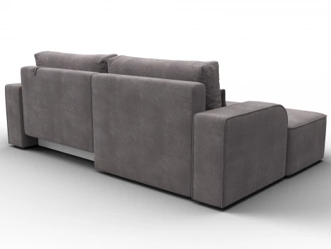 Диван угловой Лига-120 угол левый (ДСП,Брус,Фанера,ЛДС,Велюр/Бежевый) Лига Диванов 137288L