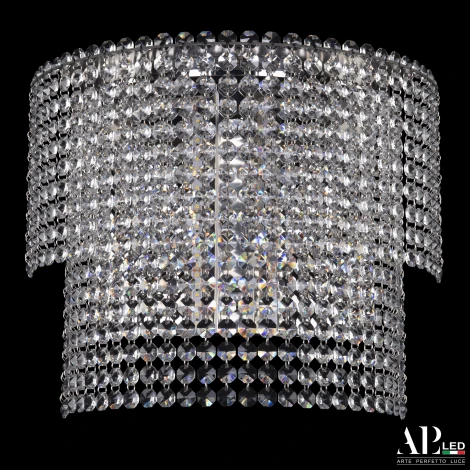 Бра светодиодное APL LED Sicilia SH500.B4.35-27.A.Ni.4000 (220V, хрусталь)