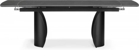 Керамический стол Готланд 180 (Готланд 180(240)х90х79 ink gray / черный) Woodville арт.588030